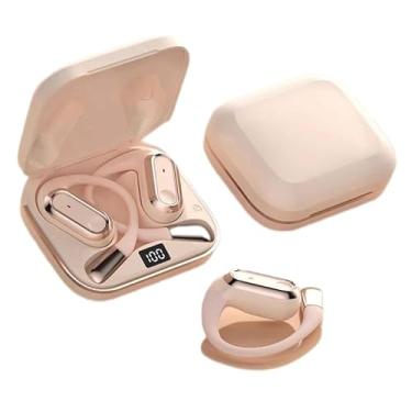 Imagem de Fones de ouvido Bluetooth com gancho de orelha, som surround de 360°, sem vazamento de som, estável e não é fácil de cair, assistente de voz, bateria de 50 mAh, capa de carregamento de 400 mAh. 108