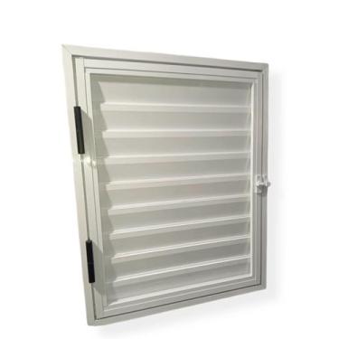 Imagem de Portinhola 1 Folha Esquadrias Brasil 50x90 Branco Direito - Esquadrias