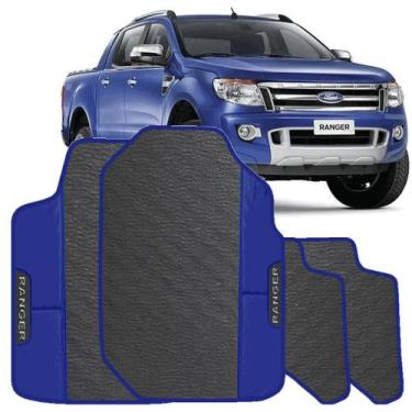 Imagem de LINDO JOGO TAPETE 4 PEÇAS CARRO AUTOMOTIVO  NA COR AZUL Ford Ranger 20