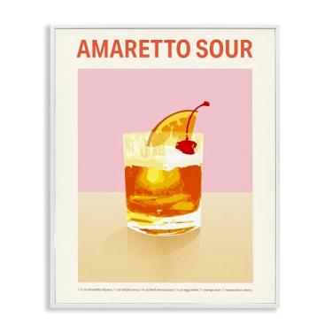Imagem de Stupell Industries Amaretto Sour Classic Drink White Framed Giclee Art, design por Victoria Barnes, 16 x 20