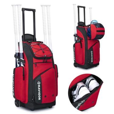Imagem de Bolsa de beisebol rolante KAVIGOR com capacidade de 60L para meninos e