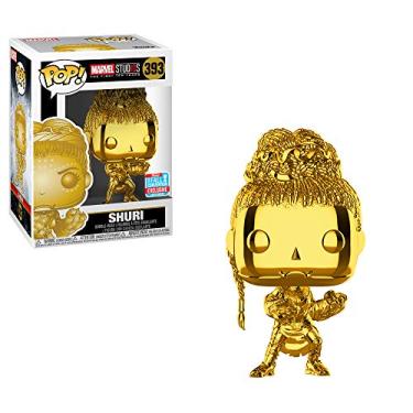 Imagem de Funko Pop! Marvel Studios Ten Years Black Panther Gold Metallic Shuri Fall Convention Exclusive Figure