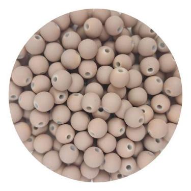 Imagem de Miçanga Emborrachada 8mm 200un p/ Montar Pulseira Infantil Terço Brinc