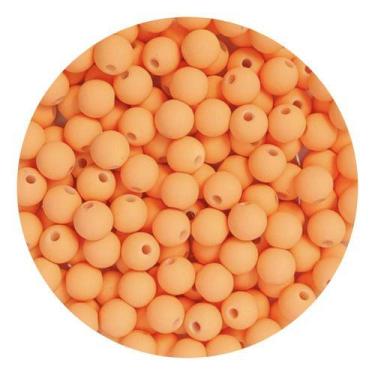Imagem de Miçanga Emborrachada 8mm 200un p/ Montar Pulseira Infantil Terço Brinc