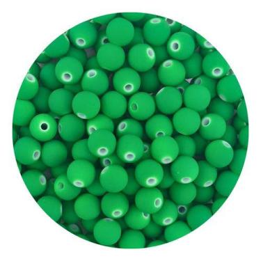Imagem de Miçanga Emborrachada 8mm 200un p/ Montar Pulseira Infantil Terço Brinc