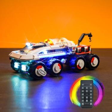 Imagem de BrickBling LED Lighting Compatible with Lego City Command Rover and Crane Loader Outer Space Toy Building Set; Remote Control Version Light kit Compatible with Lego Crane Loader-No Model