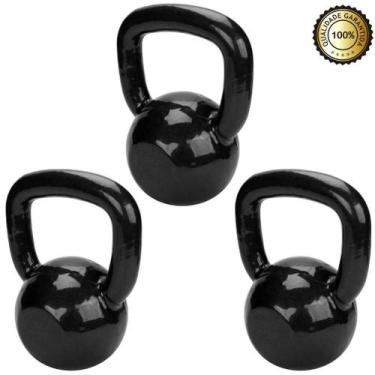 Imagem de Kit Kettlebell Emborrachado Treinamento Funcional 4, 6, 8 Kg - Infinit