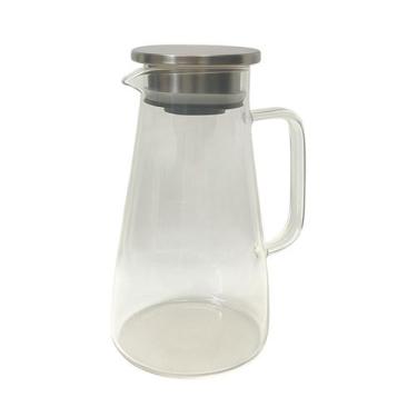 Imagem de Jarra vidro elegance transparente com tampa inox 1.800l - 123 UTIL