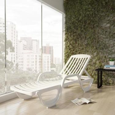 Imagem de Espreguiçadeira Atins com Rodas Branca - Mobly