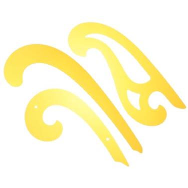 Imagem de LALAFINA Conjunto de régua curva francesa, 3 peças, molde de desenho de plástico flexível, ferramenta de medição para costura artesanal, 1301S