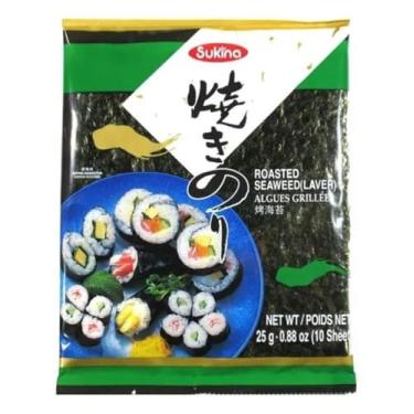 Imagem de Nori Alga Marinha para Sushi e Temaki 10 folhas 25g