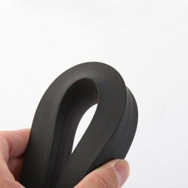 Imagem de Tira de vedação de janela, tira de porta, espessa, resistente à corrosão, à prova de som, à prova de poeira, tira de vedação retangular preta espumada, (15 x 25 mm)