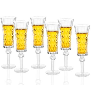 Imagem de Copos Cordial com Haste, 42,5 g/45 ml, Conjunto de 6 Copos de Xerez, Copos Limoncello para Tequila, Conjunto de Copos de Shot com Haste