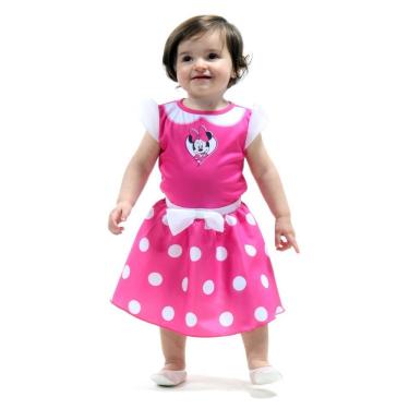 Imagem de Fantasia Vestido Minnie Bebe Rosa - Tamanho M (18 Meses) - 922013- Sulamericana