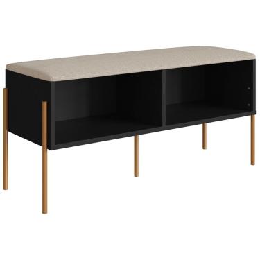 Imagem de Sapateira Banco 93 Cm Pes Metal Oslo 28968 Nero Artesano Nero