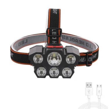 Imagem de Lanterna Head Lamp Usb Recarregável Farol Embutido Kensu 6 Led