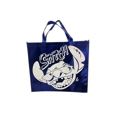 Imagem de Disney's Stitch From Lilo and Stitch Filme Azul Metálico Aparência Cromada Gigante Extra Grande 66 cm Sacola Reutilizável