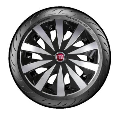 Imagem de 4 Calotas Aro 14 Argo 2020 2021 + Emblema Nova Seven - ELITTE MOTORS