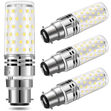 Imagem de HengBo LED Lâmpadas Tipo Baioneta, 12W B22, Equivalente A Lâmpada De Milho, 100W, Halógena 1200Lm, 6000K, Luz Do Dia, Branco, Pacote Com 4
