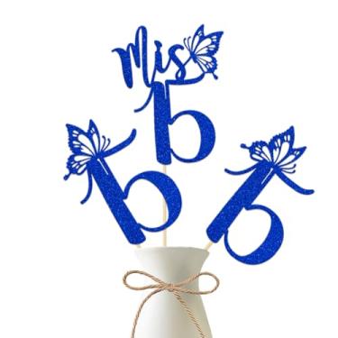 Imagem de LANKBACK Palitos Para Centro De Mesa Mis 15, Decorações Feliz Aniversário 15 Anos, Olá Cheers To Years Old, Suprimentos Festa Aniversário, 12 Peças, Azul…