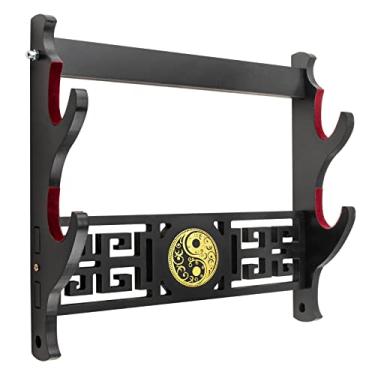 Imagem de Ekkhysis Suporte De Parede Para Espada Taichi, Acolchoado Veludo Katana, Sabre Luz, Lâmina Cosplay, Tanjirou, Arma Demon Slayer (2 Camadas)