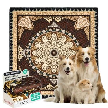 Imagem de Qeils Tapetes Higiênicos Laváveis Para Cães, Tapetes Higiênicos Reutilizáveis Para Filhotes, Tapetes De Treinamento Para Cães Superabsorventes E À Prova De Vazamentos, Tapetes Higiênicos Antiderrapa