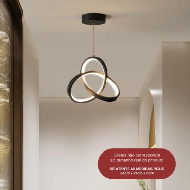 Imagem de Luminária De Teto Plafon Led Moderna Lustre para Corredor Sala Quarto 