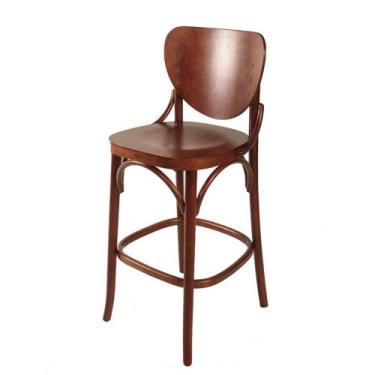 Imagem de Banqueta Alta de Madeira Canadá - Lideratti, Garapa - Verniz