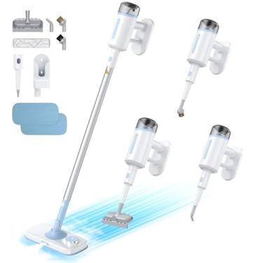 Imagem de Munoje Mop A Vapor Com Vaporizador Portátil Removível Adequado Para Pisos De Madeira, Ladrilhos, Laminados E Todos Os Pisos, Limpador A Vapor Potente Com Acessórios Multiuso Perfeito Para Outras Lim
