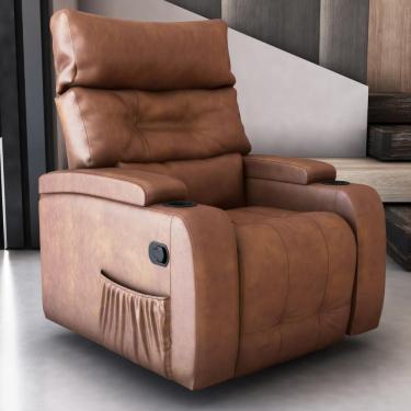 Imagem de Poltrona Giratória Reclinável Urbino Courino Montana Whisky