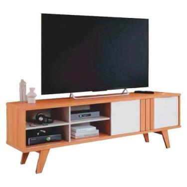 Imagem de Rack Bancada para TV 100% MDF Paraty Permóbili Cinamomo/Off White - Pe