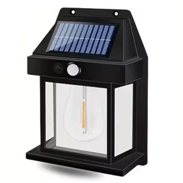 Imagem de Luminária Solar Externa Potente Arandela Energia Solar, Com 01 Lâmpada, Vintage com Sensor e Acendimento Automático, Ideal para Decoração e Iluminação de Ambientes Externos, Impermeável