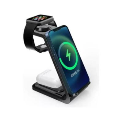 Imagem de Carregador Indução 3 Em 1 P/ Celular Galaxy S22 Watch/ Fone - Fam