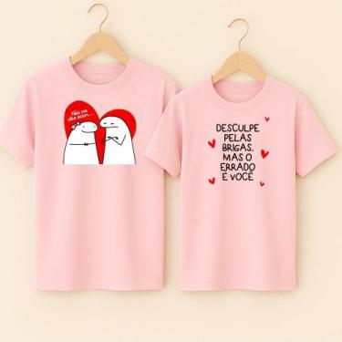 Imagem de Camiseta Casal Estampa Desculpe Pelas Brigas Mas O Errado É Você Meme 