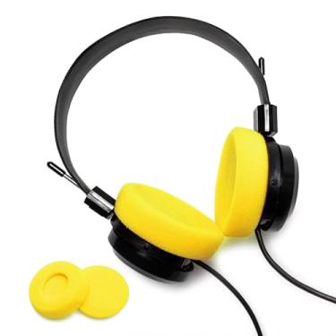 Imagem de Voarmaks Almofadas De Espuma Para Fones Ouvido Sennheiser Hd414 Grado Sr60 Sr60I Sr80 Sr80I Sr80E Sr125 Sr225 Sr325 Sr Sri Rs Series Ps1000 Gs1000 (Amarelo)