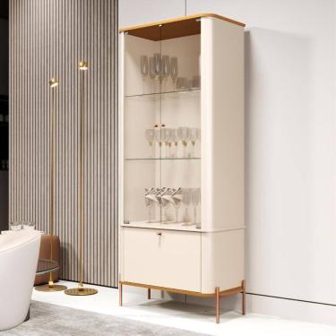 Imagem de Cristaleira Nova Orleans Off White Nature Bronze