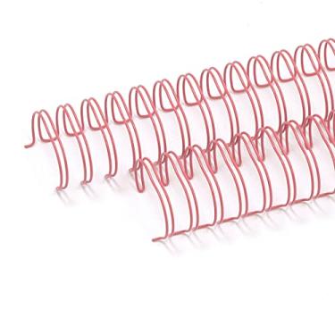 Imagem de Craftelier - Kit de 2 argolas duplas em espiral para encadernar álbuns, cadernos, agendas ou calendários, ideal para projetos de scrapbooking e trabalhos manuais, Ø 2,54 cm (1 polegadas) - cor rosa