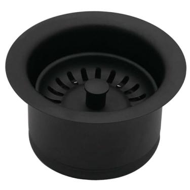 Imagem de Westbrass D2082S-62 Flange e coador de eliminação de resíduos extraprofundo, preto fosco