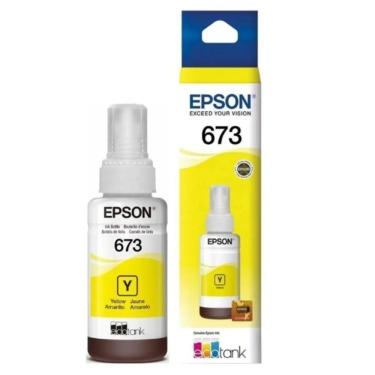 Imagem de Tinta Epson Original 673 T673 T673120 Amarelo L800 L810 L1800 L805 L850 70ml