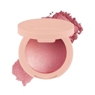 Imagem de Blush em Pó,Cor Rosa Para As Bochechas Feminino | Efeito Luminoso Duradouro, Altamente Pigmentado para Todos os Tons de Pele Mulheres Prático para Viagem