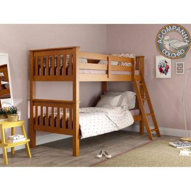 Imagem de Beliche 721LA Caramelo Acetinado Piratini Com Colchão Gazin