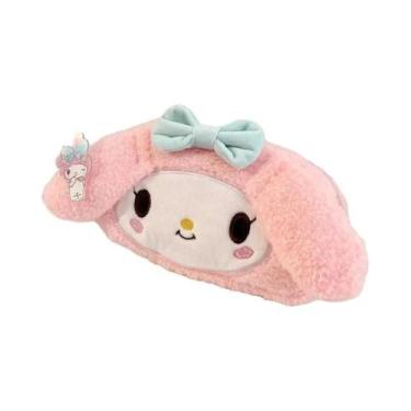 Imagem de Estojo Pelúcia Rosa em Formato de Coração - Grande Capacidade - Sanrio