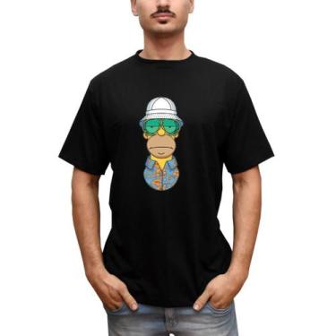Imagem de Camiseta Masculina Simpsons Homer Hawaii Tumblr Férias - Bella Store, 
