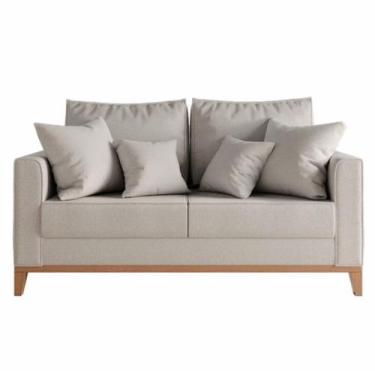 Imagem de Sofá 2 Lugares 1.40 Beny Base De Madeira Linho - Renascer, Creme