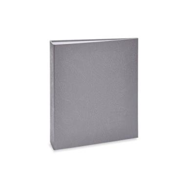 Imagem de Álbum de fotos Ical, encadernação tradicional, para 60 fotos 10x15cm - envelope plástico transparente - linha Cores - modelo cinza texturizado - 165