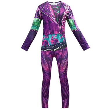 Imagem de WYYXYB Fantasia De Mal Para Meninas, Festa Aniversário, Halloween, Descendentes, Cosplay (9-10 Anos, Roxo)