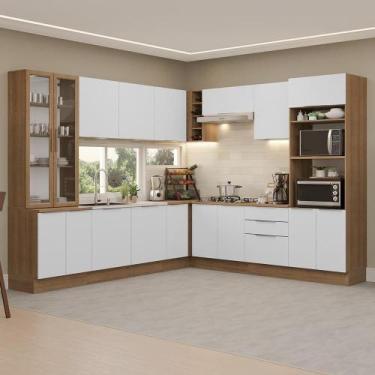 Imagem de Armário Cozinha Completa Stella Madesa 01 Rustic/branco