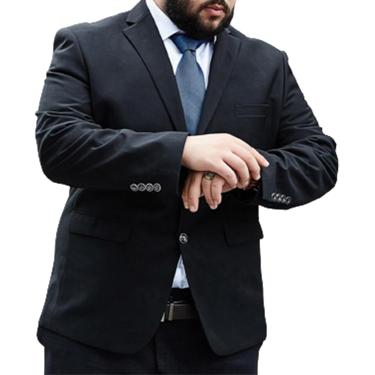 Imagem de Ternos Masculinos, 2 Peças Clássico Clássico Formal De Negócios Smoking Terno Para Banquetes De Casamento Casuais Festa De Formatura, Black, 3XL