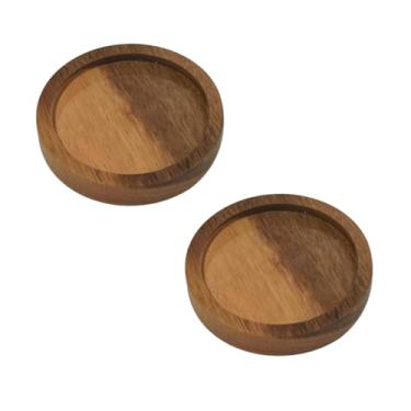 Imagem de Kit 2 Bolacha Porta Copos Apoio de Madeira