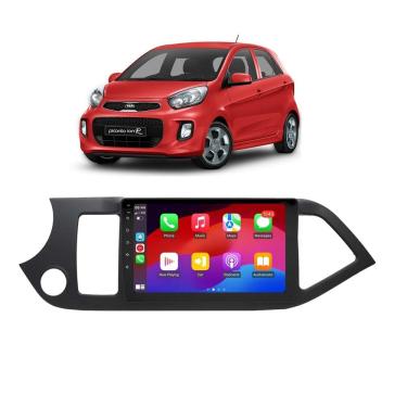 Imagem de Kit Multimidia Kia Picanto 2012 / 2018 9 Pol Carplay AndroidAuto USB BT - Roadstar 908BR